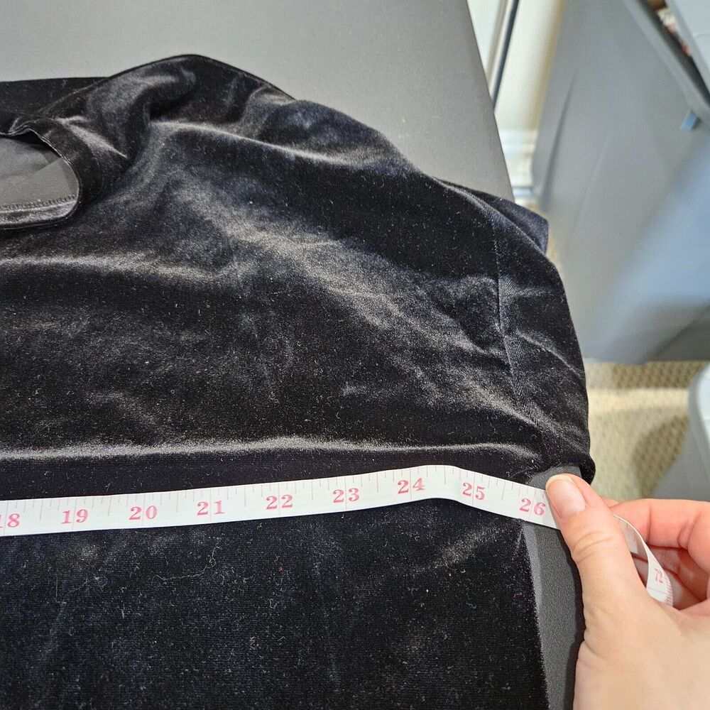 Jones New York Womens Whimsygoth Velvet Top Plus Size Black Office Witchy Grunge - Picture 8 of 10